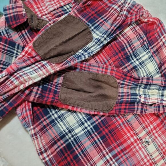 Kavu Billie Jean Button Red and‎ Blue Flannel Plaid Shirt - Size Small - Picture 11 of 11
